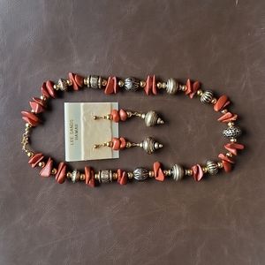 Vintage LEE SANDS HAWAII Costume Jewelry Necklace & Earrings